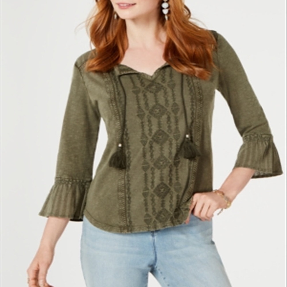 Style & Co. Women's Peasant Top
